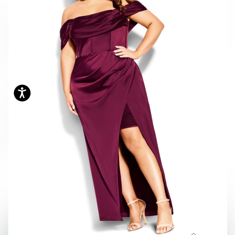 Forbidden Love Maxi Dress - Garnet / Size 16 / Evening Gown / Special Occasion